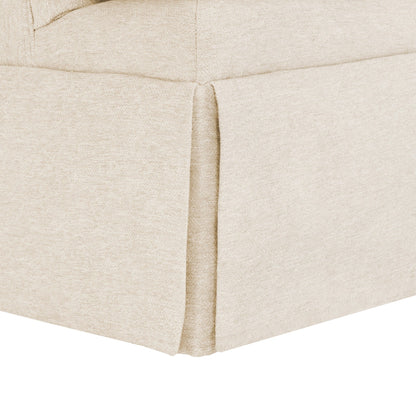 LUE BONA Deep Seat Single Sofa Fabric Swivel Armchair, Single-Seater Living Room Accent Chair