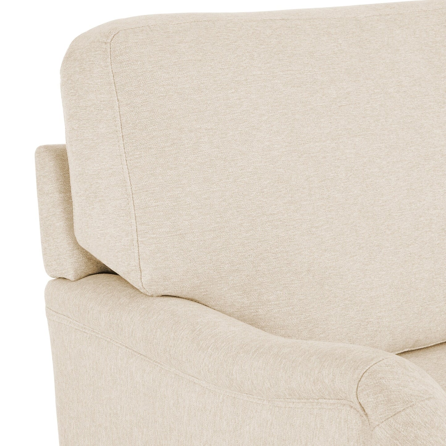 LUE BONA Deep Seat Single Sofa Fabric Swivel Armchair, Single-Seater Living Room Accent Chair
