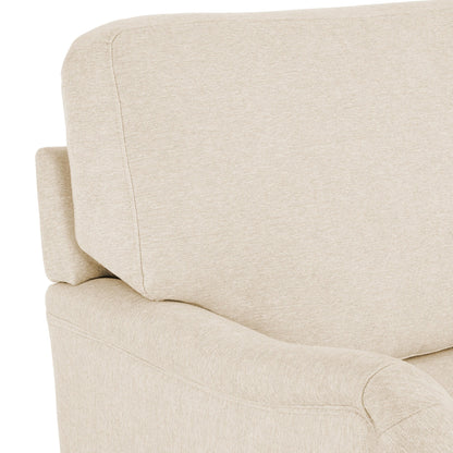 LUE BONA Deep Seat Single Sofa Fabric Swivel Armchair, Single-Seater Living Room Accent Chair