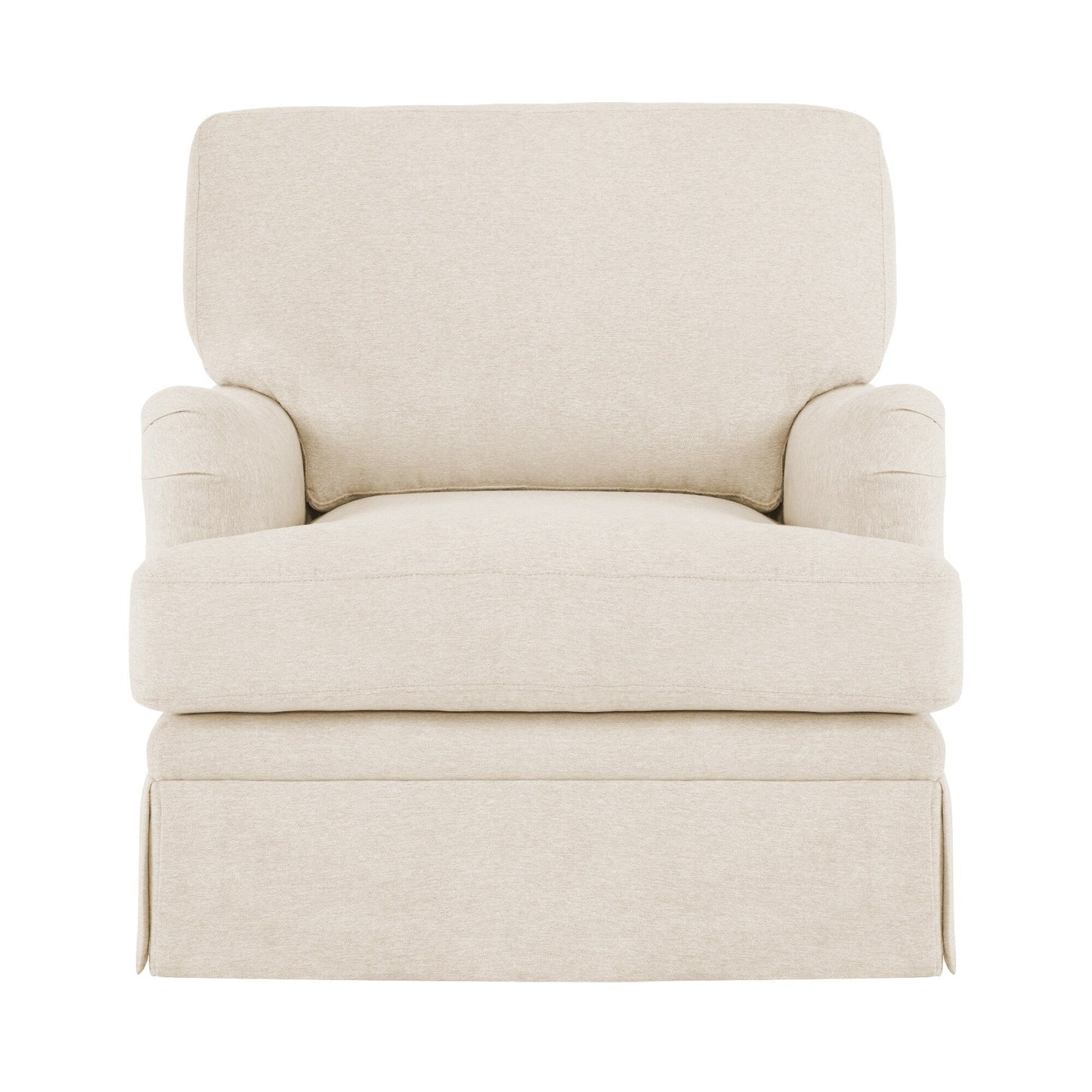 LUE BONA Deep Seat Single Sofa Fabric Swivel Armchair, Single-Seater Living Room Accent Chair