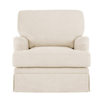 LUE BONA Deep Seat Single Sofa Fabric Swivel Armchair, Single-Seater Living Room Accent Chair
