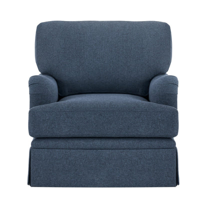 LUE BONA Deep Seat Single Sofa Fabric Swivel Armchair, Single-Seater Living Room Accent Chair
