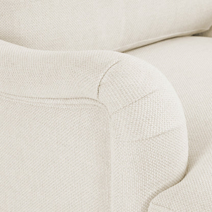 LUE BONA Deep Seat Single Sofa Fabric Swivel Armchair, Single-Seater Living Room Accent Chair