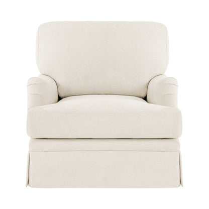 LUE BONA Deep Seat Single Sofa Fabric Swivel Armchair, Single-Seater Living Room Accent Chair