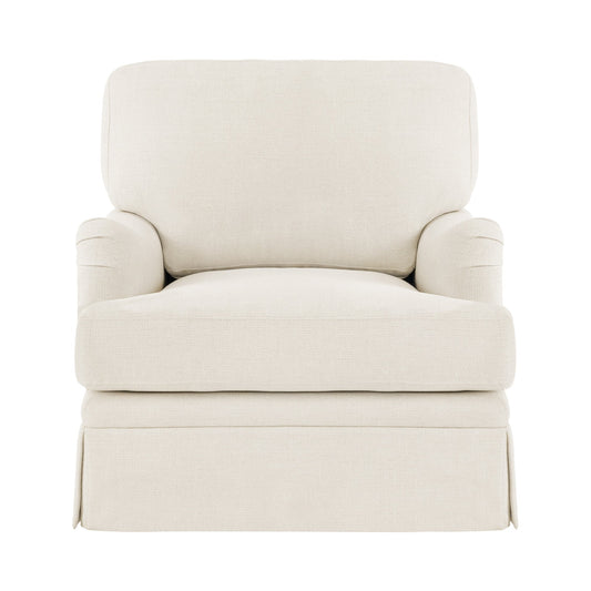LUE BONA Deep Seat Single Sofa Fabric Swivel Armchair, Single-Seater Living Room Accent Chair
