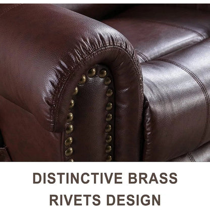 Breathable Rivet Power Lift Recliner Chair with Massage,Heat and USB Port