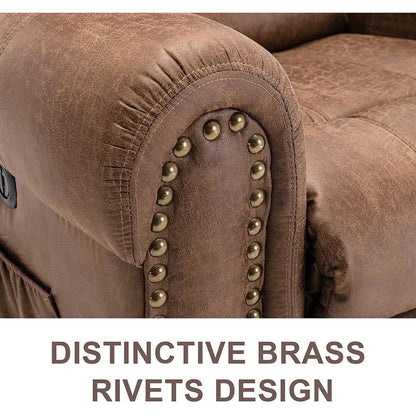 Breathable Rivet Power Lift Recliner Chair with Massage,Heat and USB Port