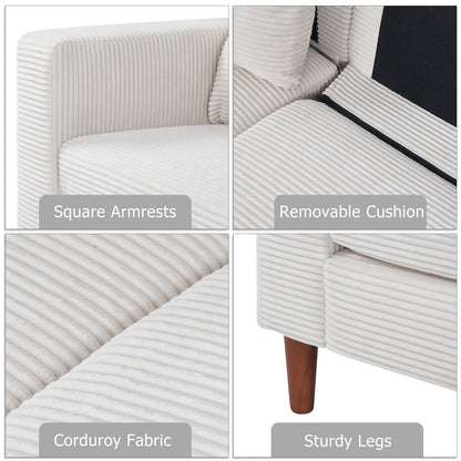 82.7 Sofas for Living Room, Comfy Love Seat Couches, Corduroy Loveseat Sofa,, Easy Assembly for Small Spaces