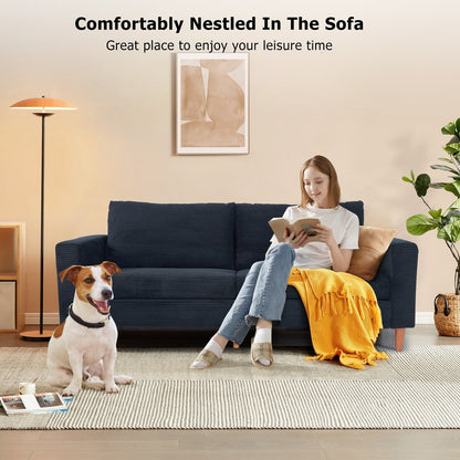 82.7 Sofas for Living Room, Comfy Love Seat Couches, Corduroy Loveseat Sofa,, Easy Assembly for Small Spaces