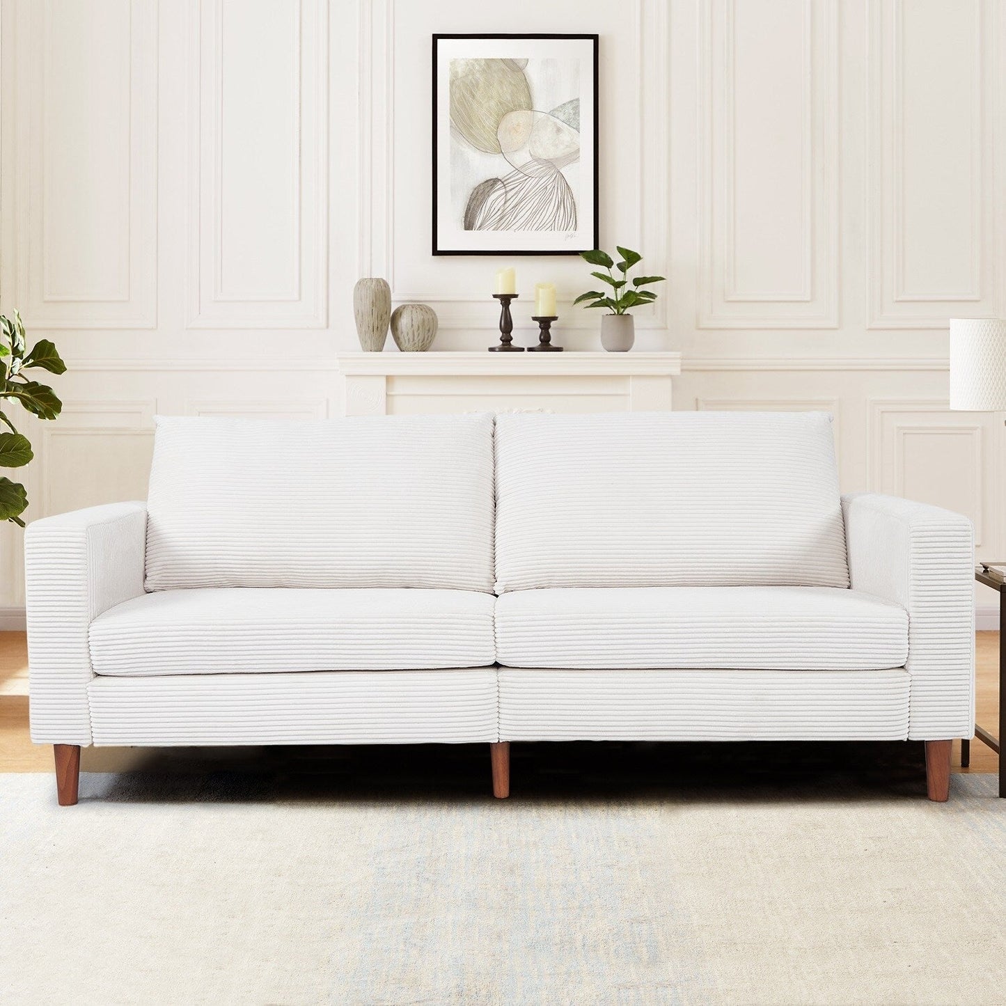 82.7 Sofas for Living Room, Comfy Love Seat Couches, Corduroy Loveseat Sofa,, Easy Assembly for Small Spaces