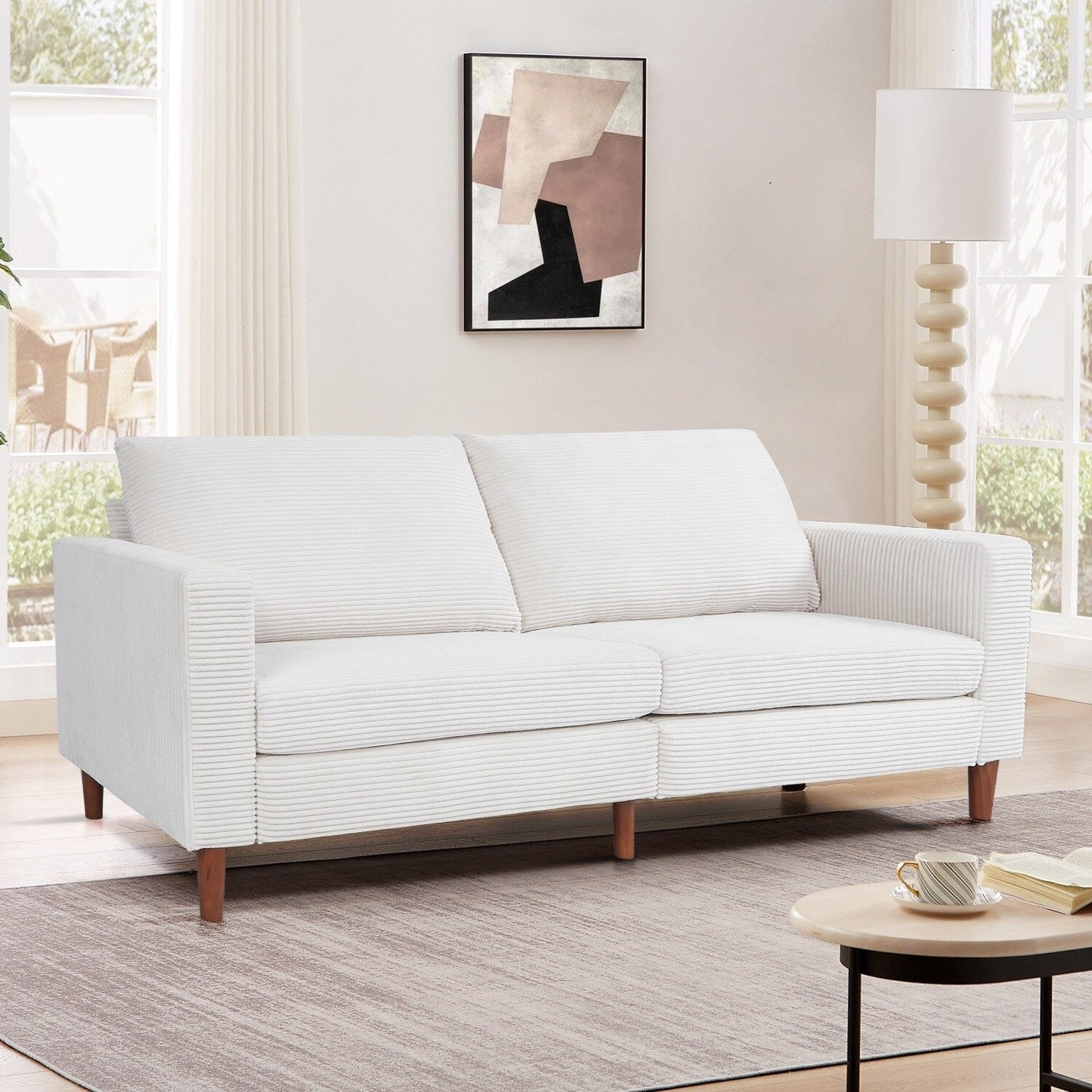 82.7 Sofas for Living Room, Comfy Love Seat Couches, Corduroy Loveseat Sofa,, Easy Assembly for Small Spaces