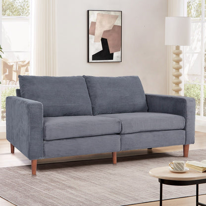 82.7 Sofas for Living Room, Comfy Love Seat Couches, Corduroy Loveseat Sofa,, Easy Assembly for Small Spaces