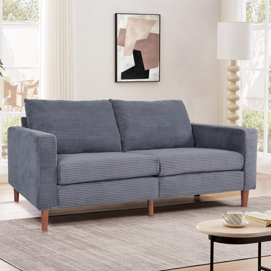 82.7 Sofas for Living Room, Comfy Love Seat Couches, Corduroy Loveseat Sofa,, Easy Assembly for Small Spaces