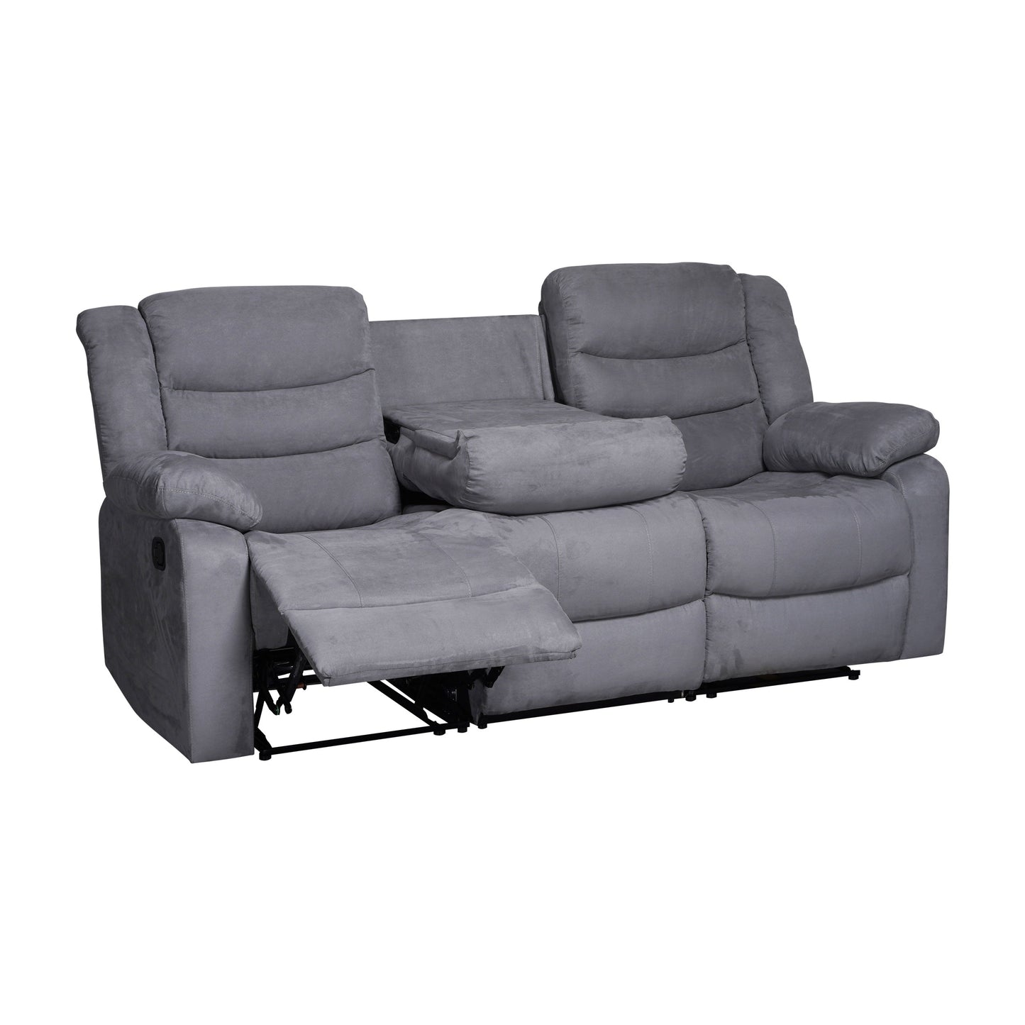Modern 3-Piece Manual Reclining Living Room Sofa Set with Dropdown Table and Console