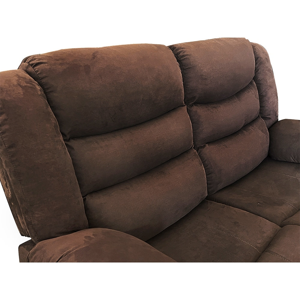 Modern 3-Piece Manual Reclining Living Room Sofa Set with Dropdown Table and Console