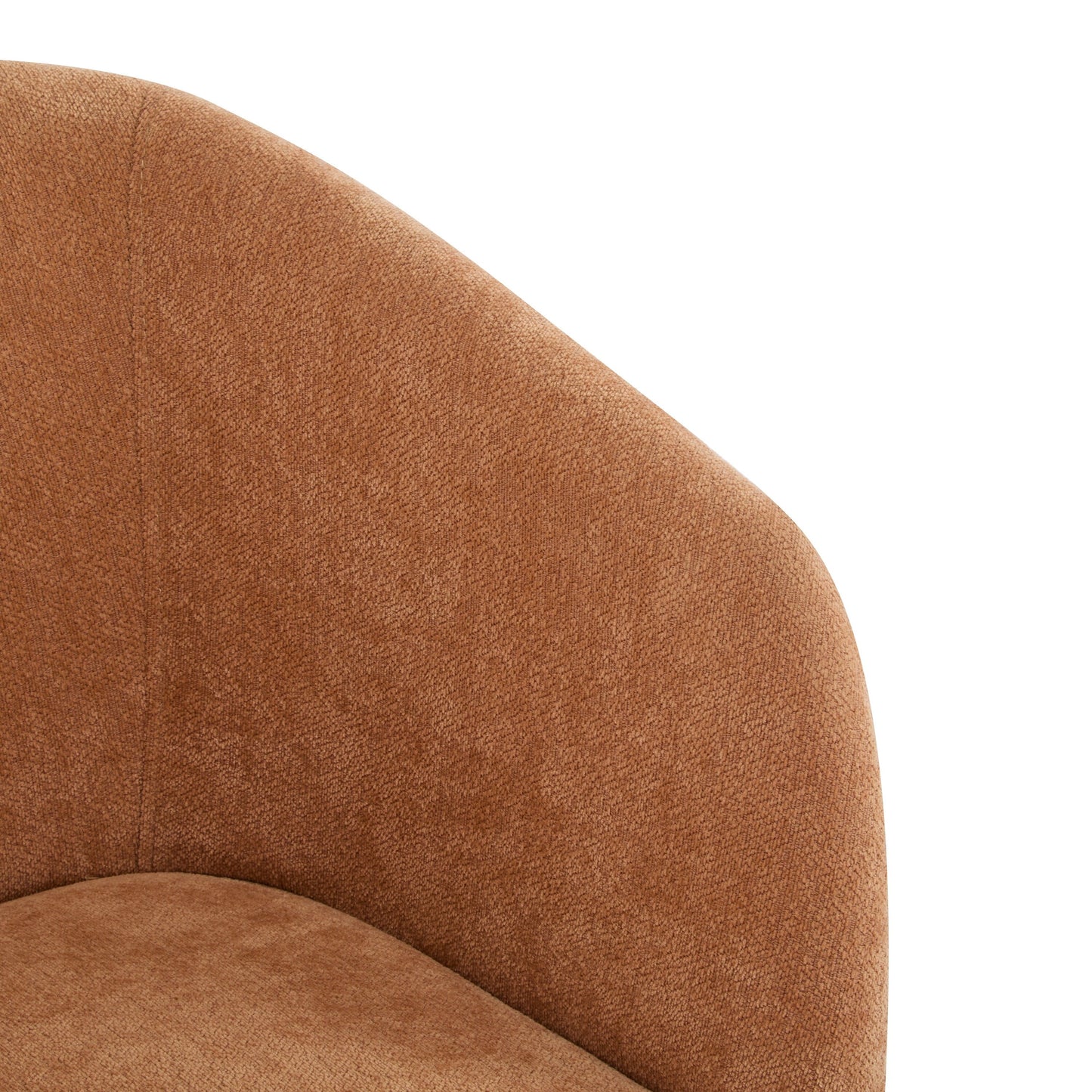 Modern Accent Chair with Round Back & Wooden Legs - Mid-Century Inspired Lounge Chair or Office - Soft Fabric Upholstery
