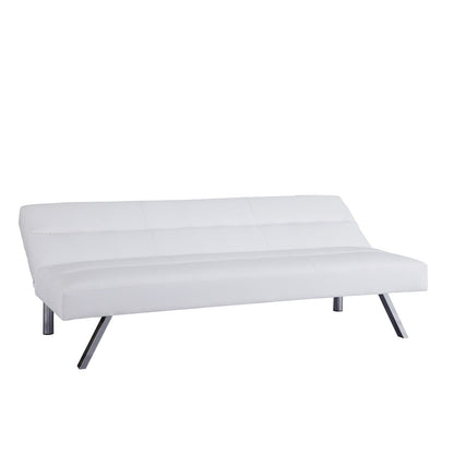 Modern Futon Sofa Bed, Convertible Sofa Futon, Split Back Linen Sleeper Couch for Living Room
