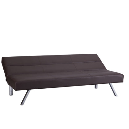 Modern Futon Sofa Bed, Convertible Sofa Futon, Split Back Linen Sleeper Couch for Living Room