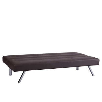 Modern Futon Sofa Bed, Convertible Sofa Futon, Split Back Linen Sleeper Couch for Living Room