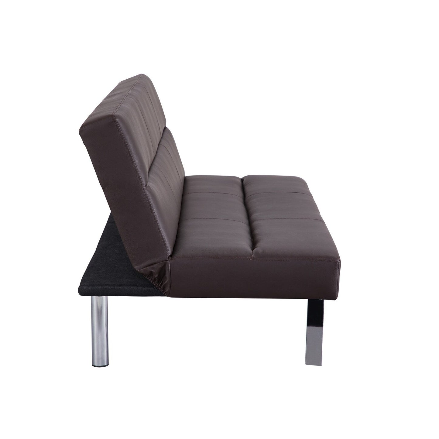 Modern Futon Sofa Bed, Convertible Sofa Futon, Split Back Linen Sleeper Couch for Living Room