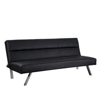 Modern Futon Sofa Bed, Convertible Sofa Futon, Split Back Linen Sleeper Couch for Living Room