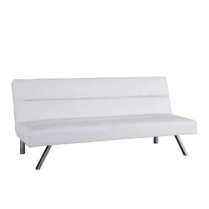 Modern Futon Sofa Bed, Convertible Sofa Futon, Split Back Linen Sleeper Couch for Living Room