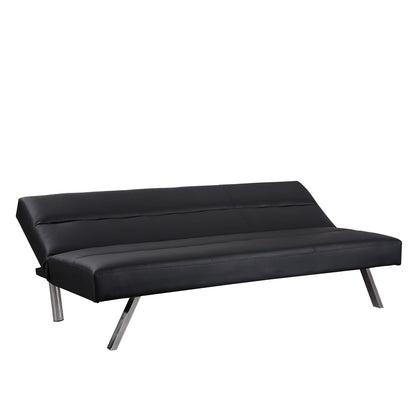 Modern Futon Sofa Bed, Convertible Sofa Futon, Split Back Linen Sleeper Couch for Living Room