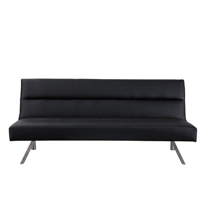 Modern Futon Sofa Bed, Convertible Sofa Futon, Split Back Linen Sleeper Couch for Living Room