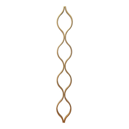 Modern Gold Metal Teardrop Mirror Boho Wall Decor, 37.875 H x 5.125 W