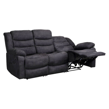Modern 3-Piece Manual Reclining Living Room Sofa Set with Dropdown Table and Console