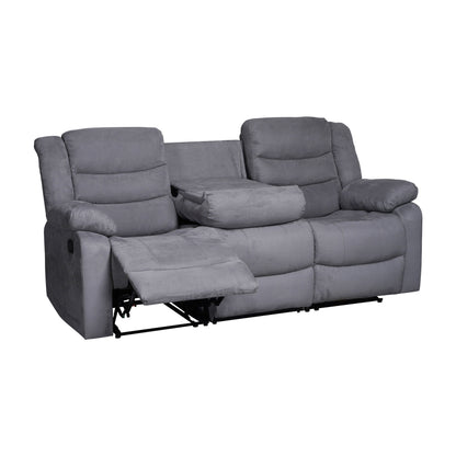 Modern 3-Piece Manual Reclining Living Room Sofa Set with Dropdown Table and Console