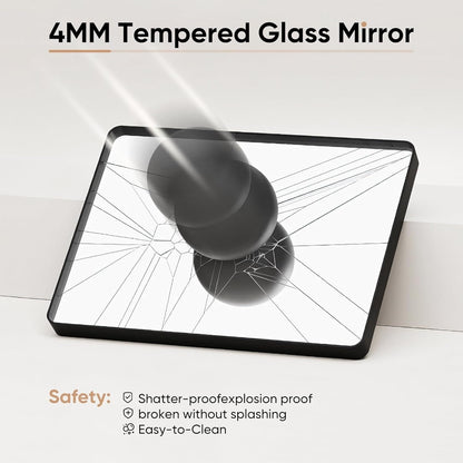 Modern Metal Frame Wall Mounted Bathroom Vanity Mirror with 5-year warranty