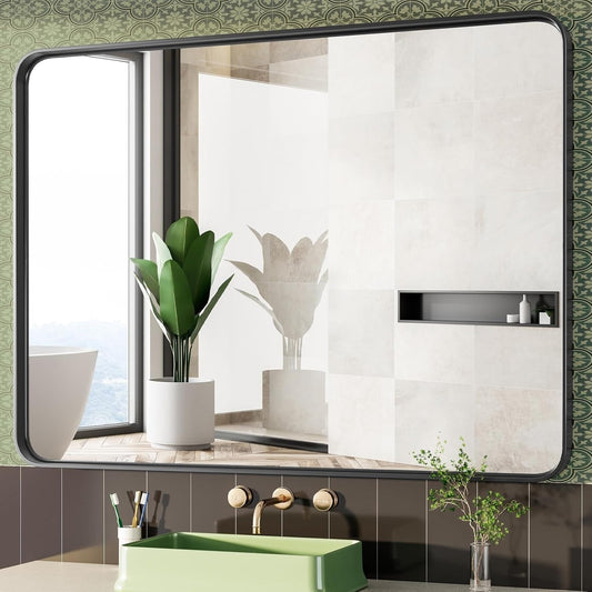 Modern Metal Frame Wall Mounted Bathroom Vanity Mirror with 5-year warranty