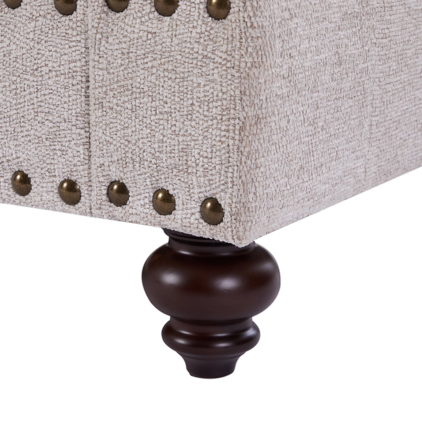 Modern Sleeper Sofa Chenille Fabric Sofa Couch with Nailhead Trim Couch and Lumbar Pillows, Rolled Arms Lounge Settee