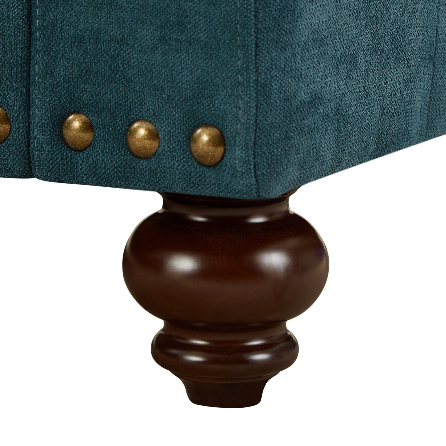 Modern Sleeper Sofa Chenille Fabric Sofa Couch with Nailhead Trim Couch and Lumbar Pillows, Rolled Arms Lounge Settee