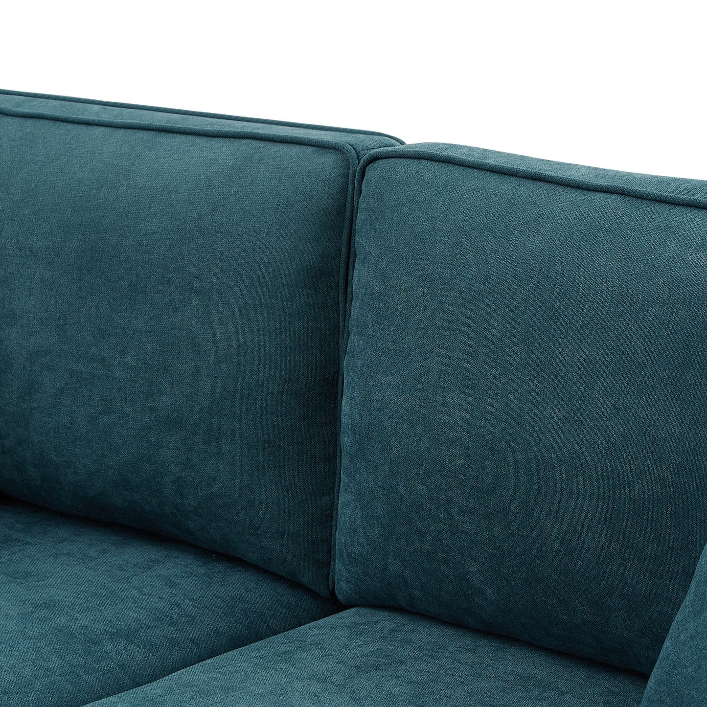 Modern Sleeper Sofa Chenille Fabric Sofa Couch with Nailhead Trim Couch and Lumbar Pillows, Rolled Arms Lounge Settee