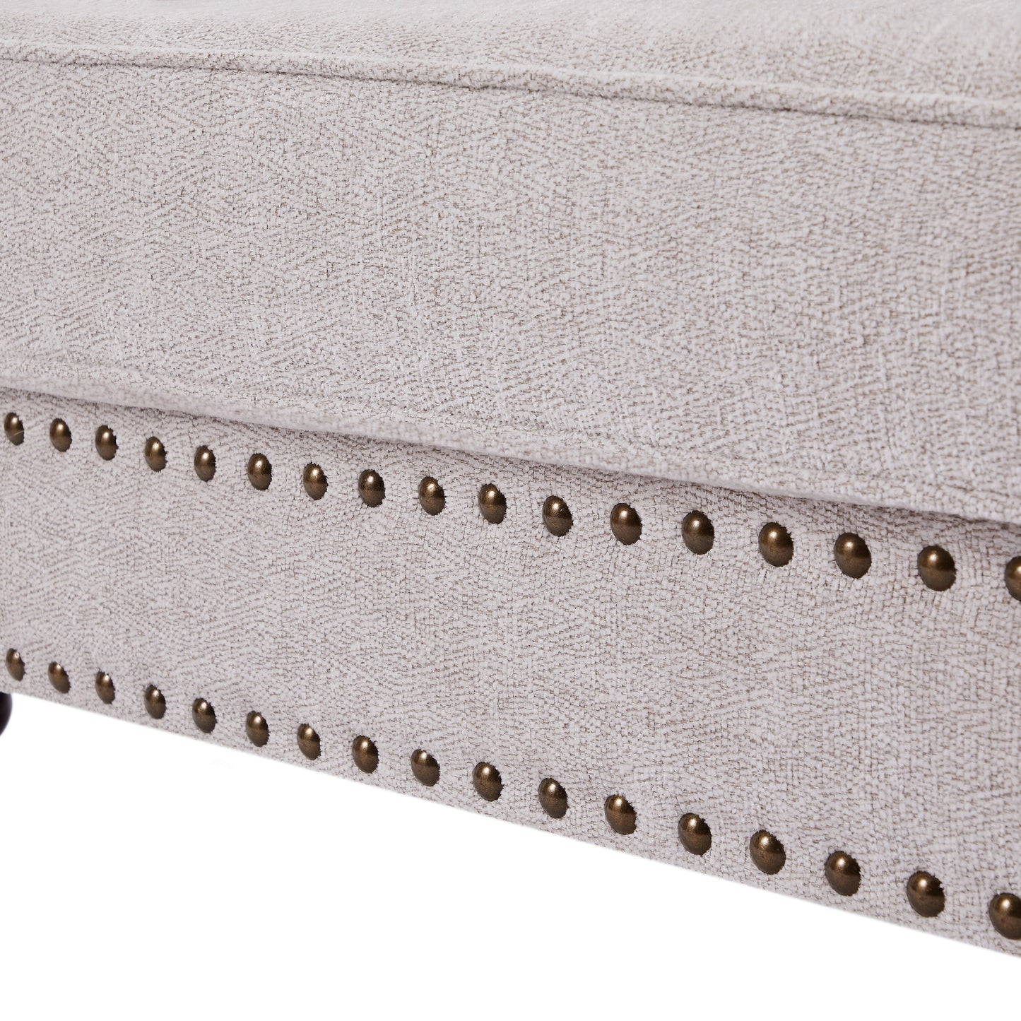 Modern Sleeper Sofa Chenille Fabric Sofa Couch with Nailhead Trim Couch and Lumbar Pillows, Rolled Arms Lounge Settee