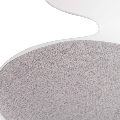 Betrillo White Office Chair - Light Grey Seat