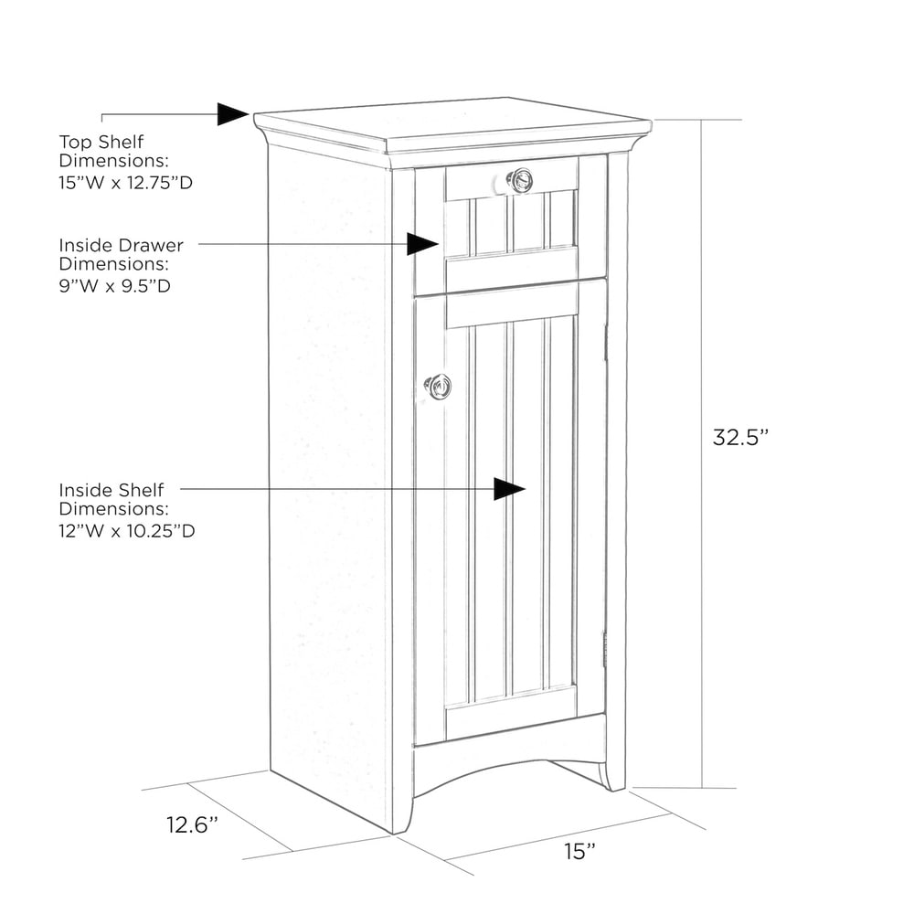 Copper Grove Radnevo Space-saving Cabinet with 1 Drawer and 1 Door