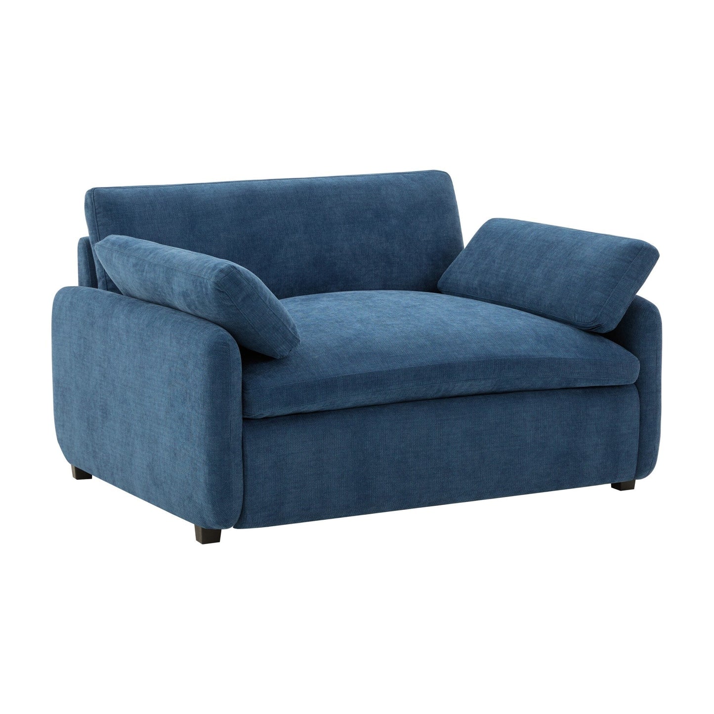 Oversized Chenille Single Sofa Chair â?Wide and Deep Seat Accent Chair with Throw Pillows by Harper&Bright Designs