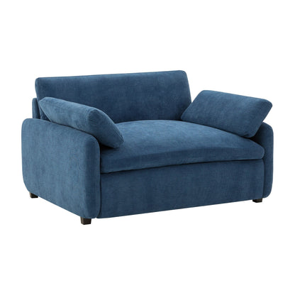 Oversized Chenille Single Sofa Chair â?Wide and Deep Seat Accent Chair with Throw Pillows by Harper&Bright Designs
