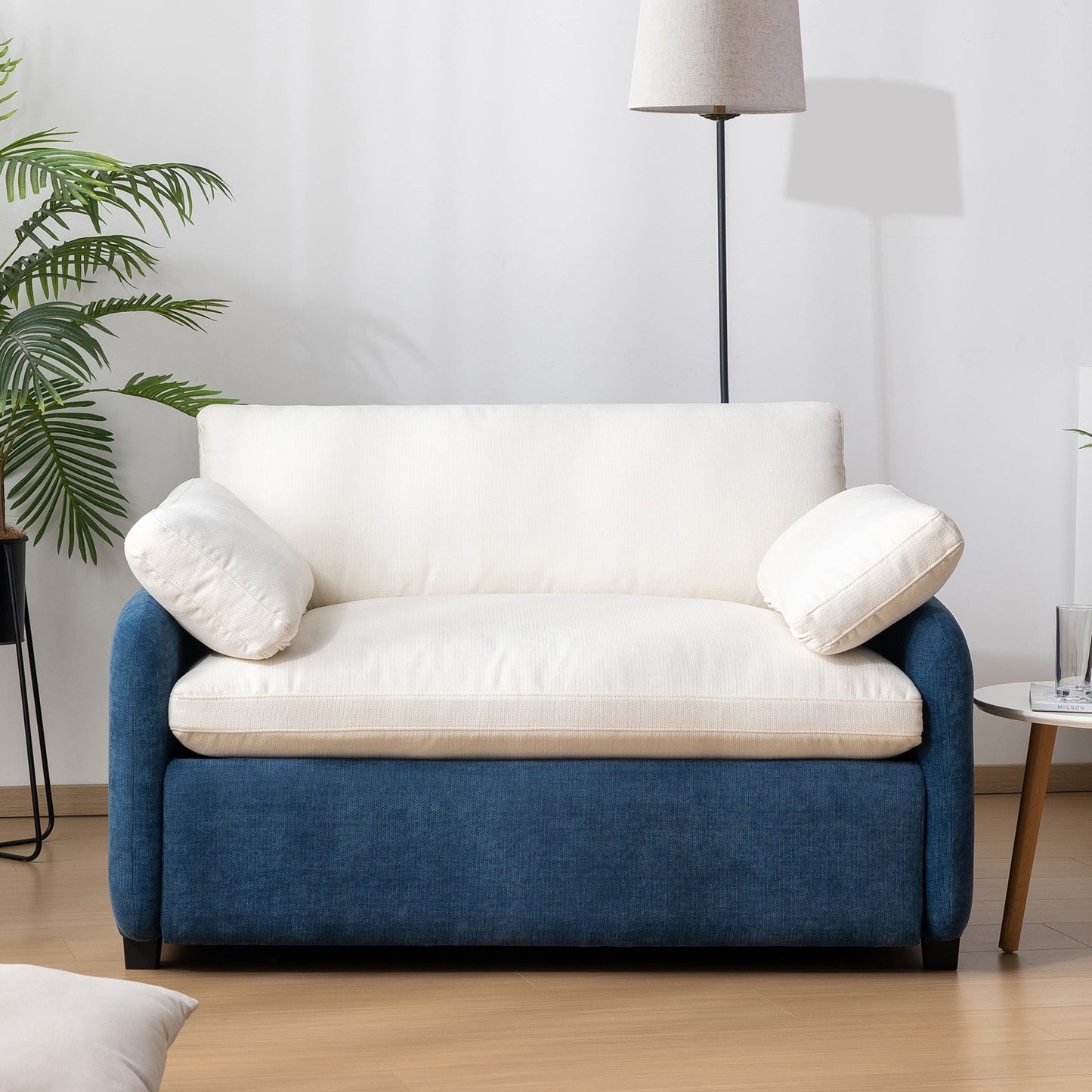 Oversized Chenille Single Sofa Chair â?Wide and Deep Seat Accent Chair with Throw Pillows by Harper&Bright Designs