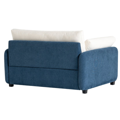 Oversized Chenille Single Sofa Chair â?Wide and Deep Seat Accent Chair with Throw Pillows by Harper&Bright Designs