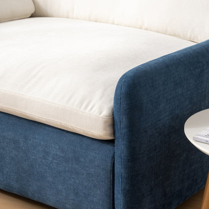 Oversized Chenille Single Sofa Chair â?Wide and Deep Seat Accent Chair with Throw Pillows by Harper&Bright Designs