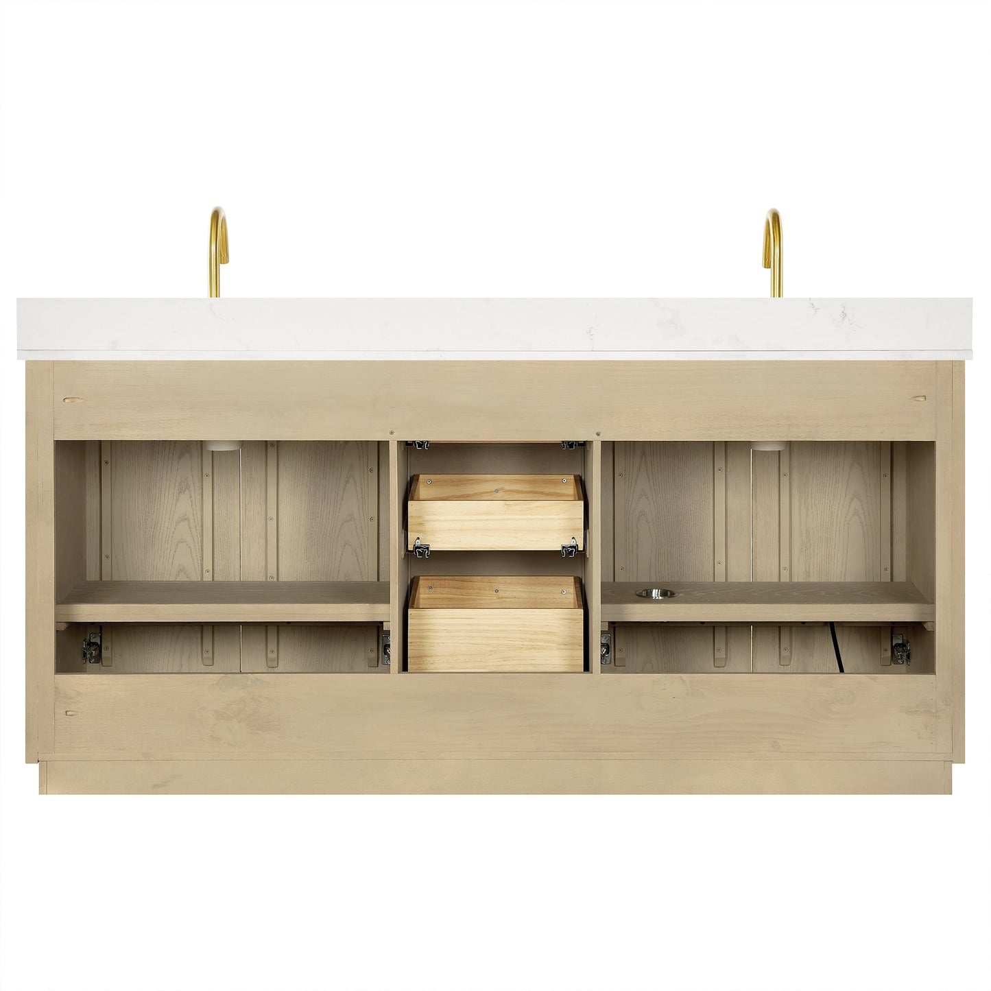 Oza Bath Vanity with Quartz Stone Top without Mirror