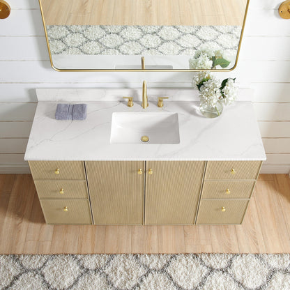 Oza Bath Vanity with Quartz Stone Top without Mirror