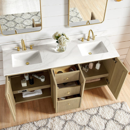 Oza Bath Vanity with Quartz Stone Top without Mirror
