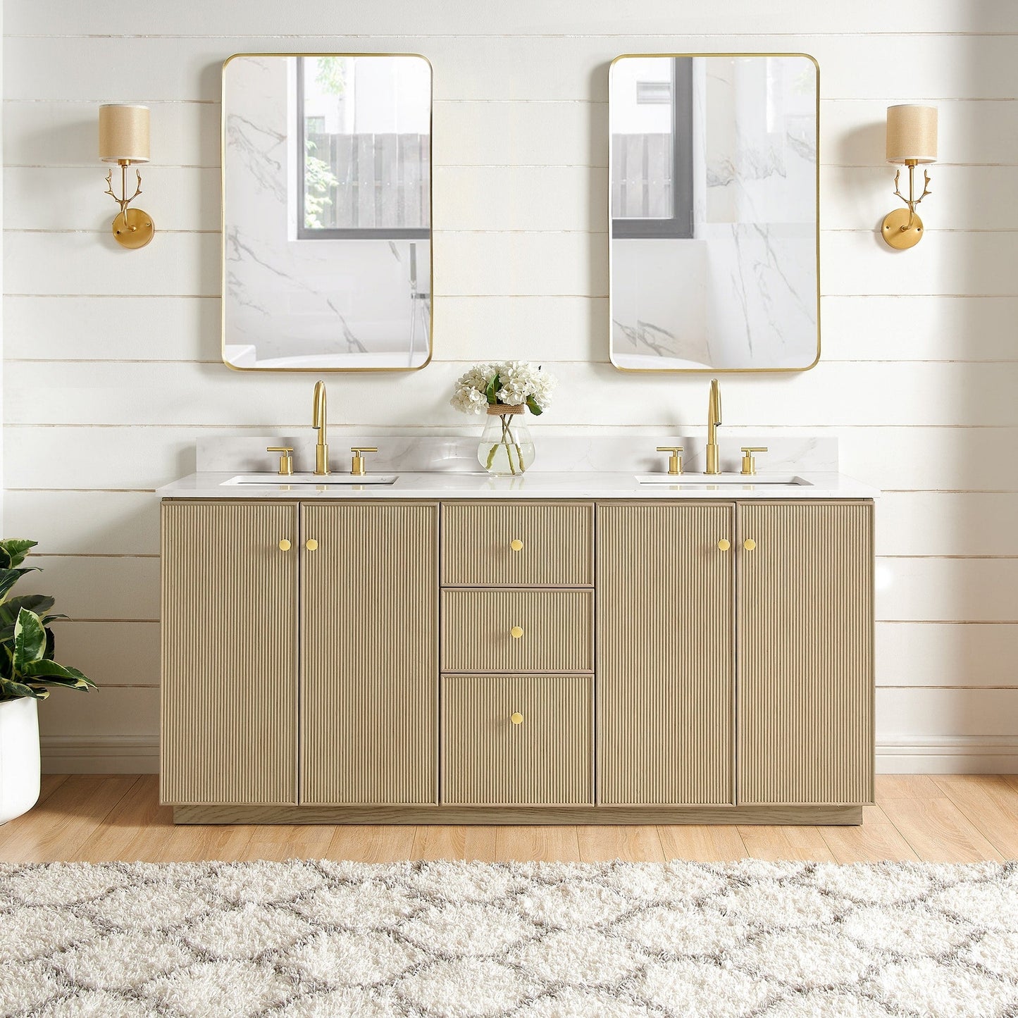 Oza Bath Vanity with Quartz Stone Top without Mirror