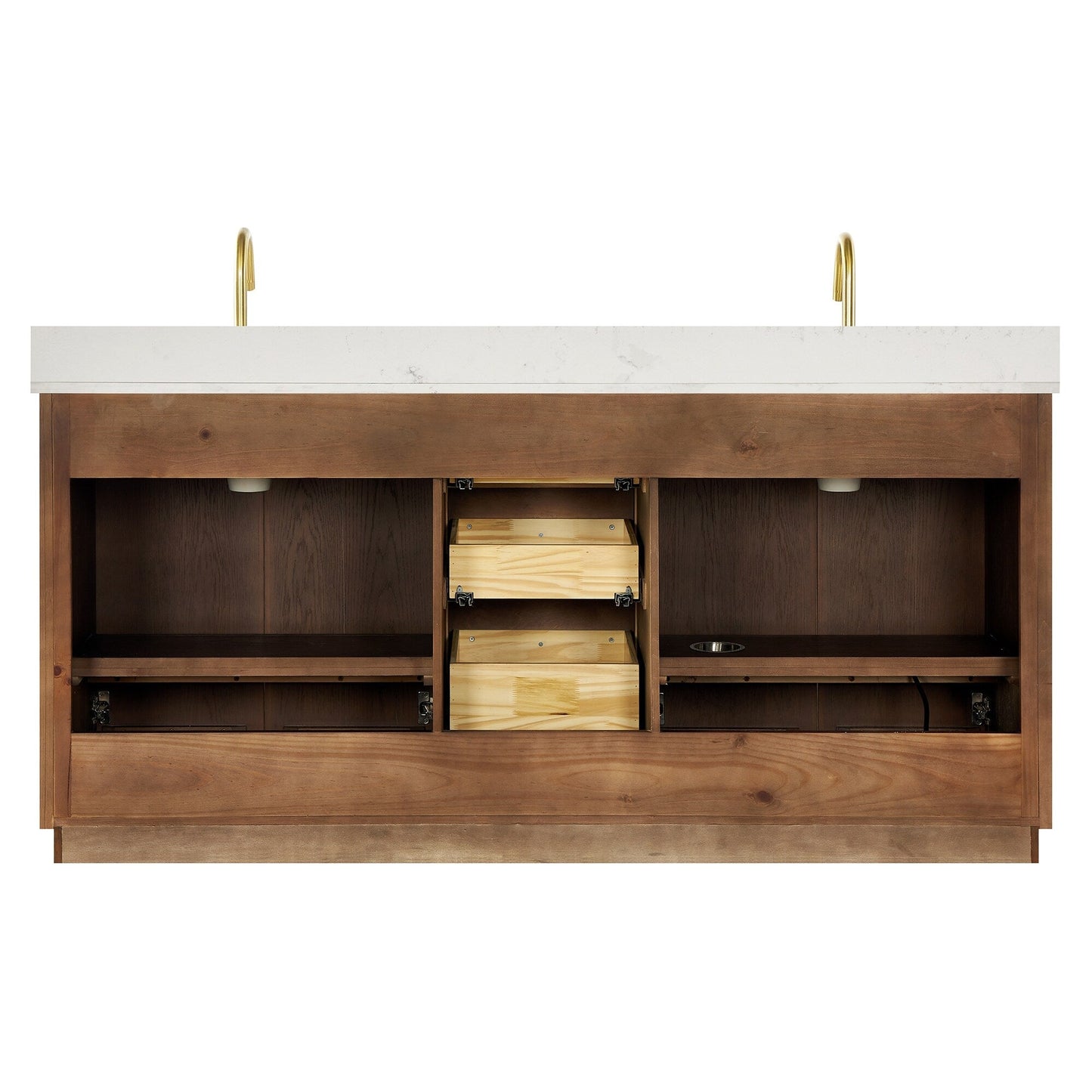 Oza Bath Vanity with Quartz Stone Top without Mirror