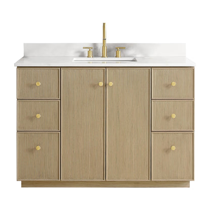 Oza Bath Vanity with Quartz Stone Top without Mirror
